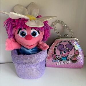 Abys Pink and Purple Plush Toy with Bag